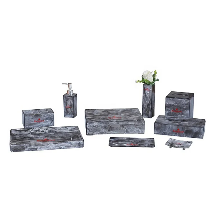 Factory Direct High Quality Long Life Hotel Room Supplies acrylic hotel  bathroom set accessories