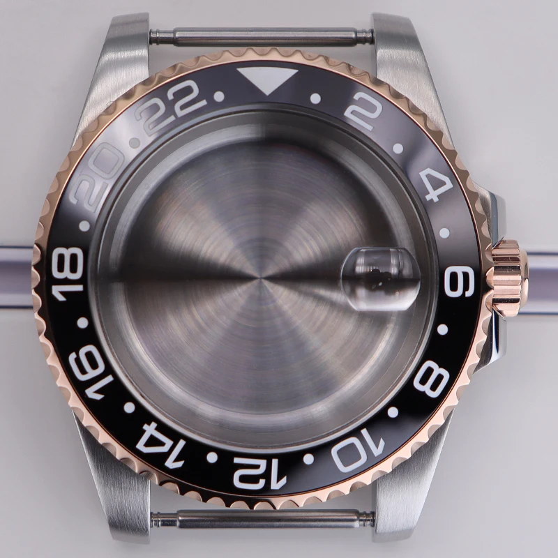 Fashion 40mm modified case full set of substitute gmt bezel insert watch parts For Seiko NH34 NH35 NH36 NH38 Movement dial 28.5