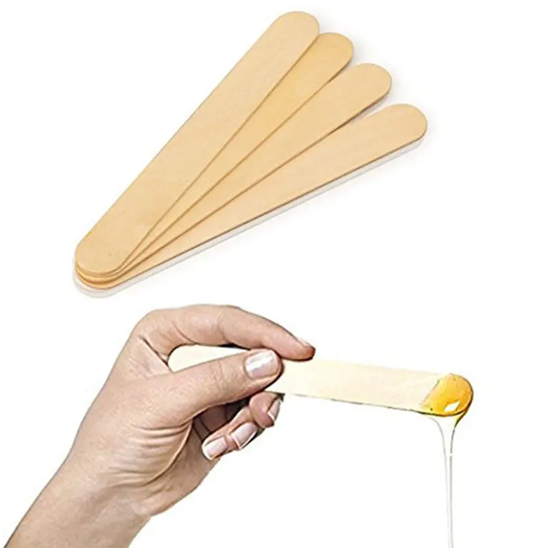Custom Logo Beauty Salon Cosmetic Large Bamboo Dental Stick Spatulas Wooden Spatula For