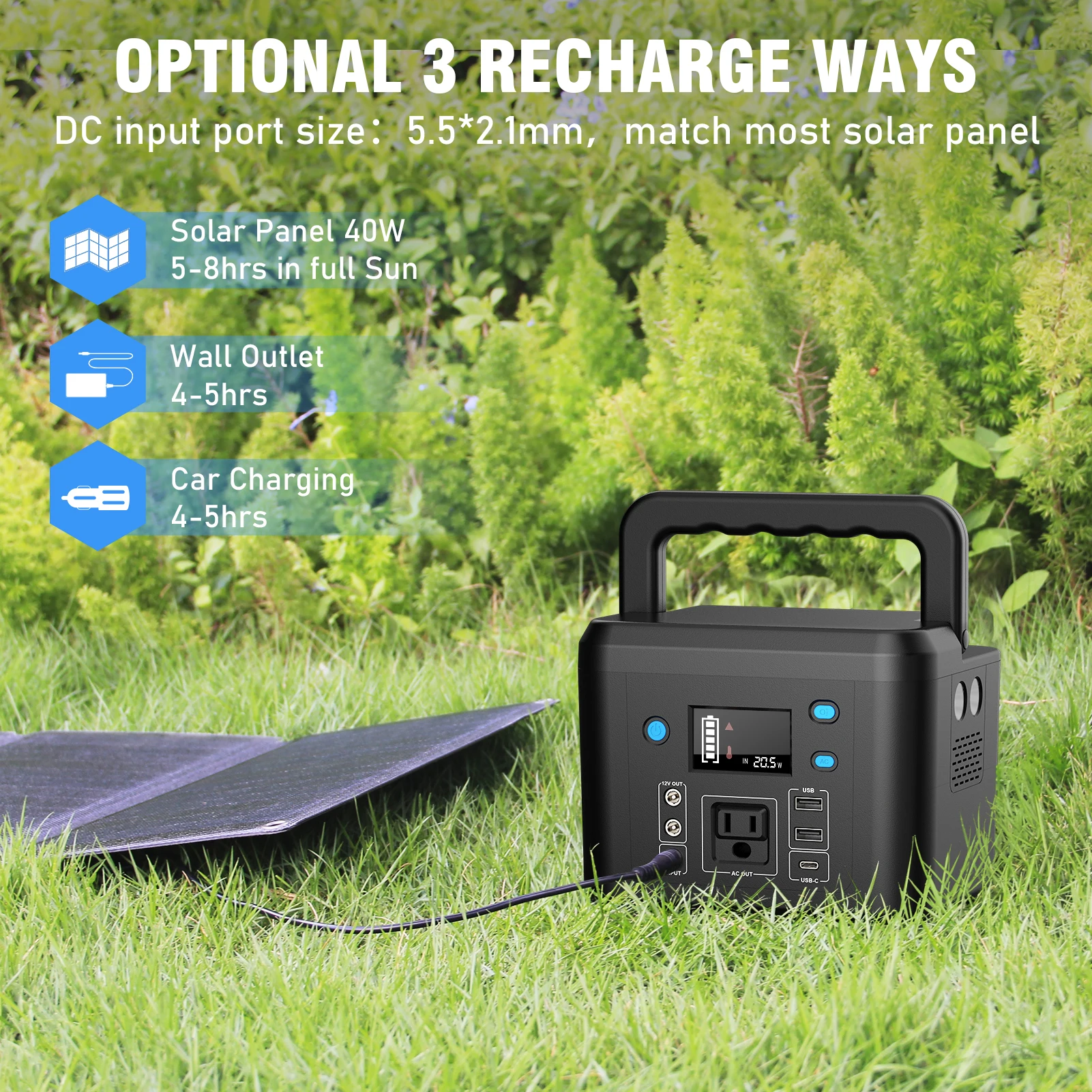 Mini Fast Charger Rechargeable DC Charging Supply Power Station 110V 220V  Portable Power Station Bank 200W 155Wh