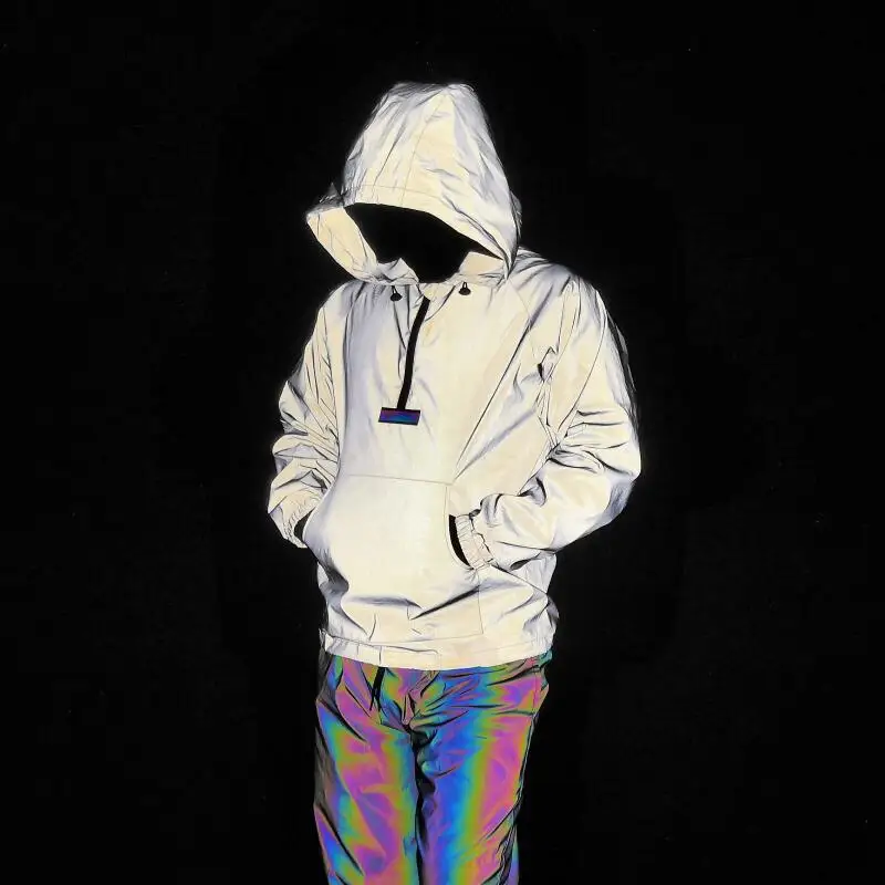 Wholesale Half Zip Pullover Reflective Windbreaker Jacket Man