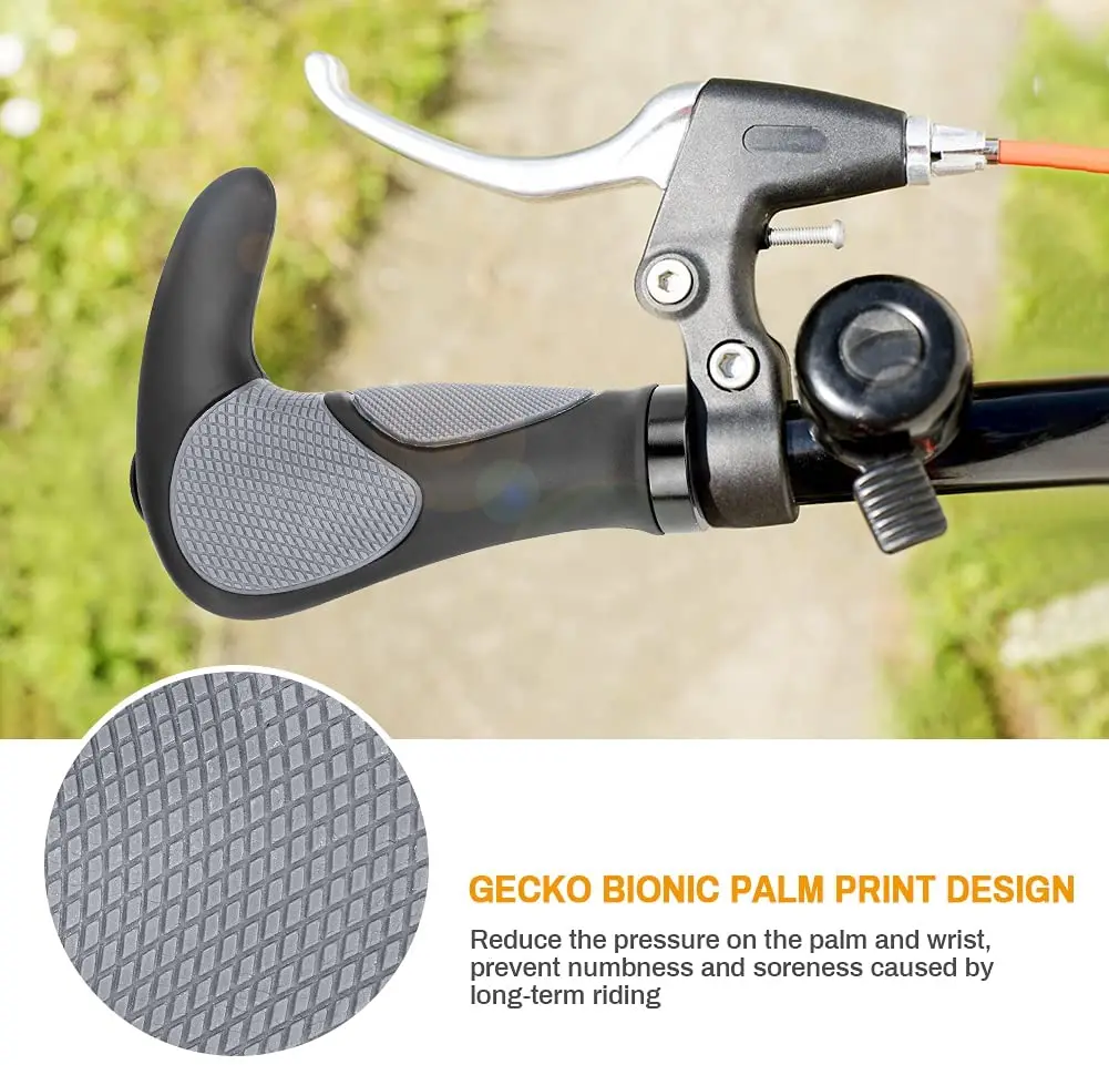  Bike Handlebar Grips For 22.2 Double Lock-on Handle Bar End Holding Locking Bicycle Grip Shock Resistance