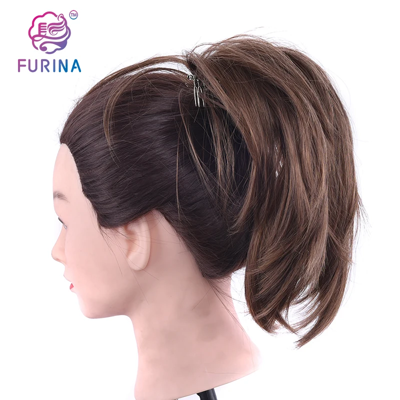 New fashion kinky ponytail drawstring clip on hair extensions