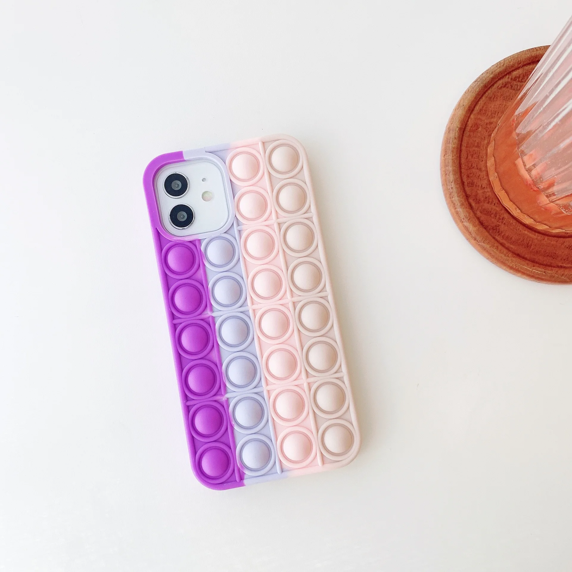 Детский 3D чехол для девочек и мужчин Забавный силиконовый милый с пузырьками фиджет-игрушками телефона iPhone 13 Pro Max 12 Mini