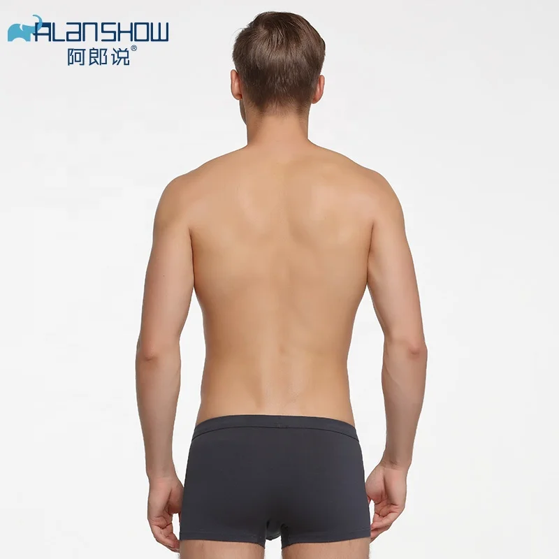 
In Stock China Solid Color Cotton Men Tight Boxers Underwear Boxerbriefs Soft Trunks Comfortable Boxer Briefs 