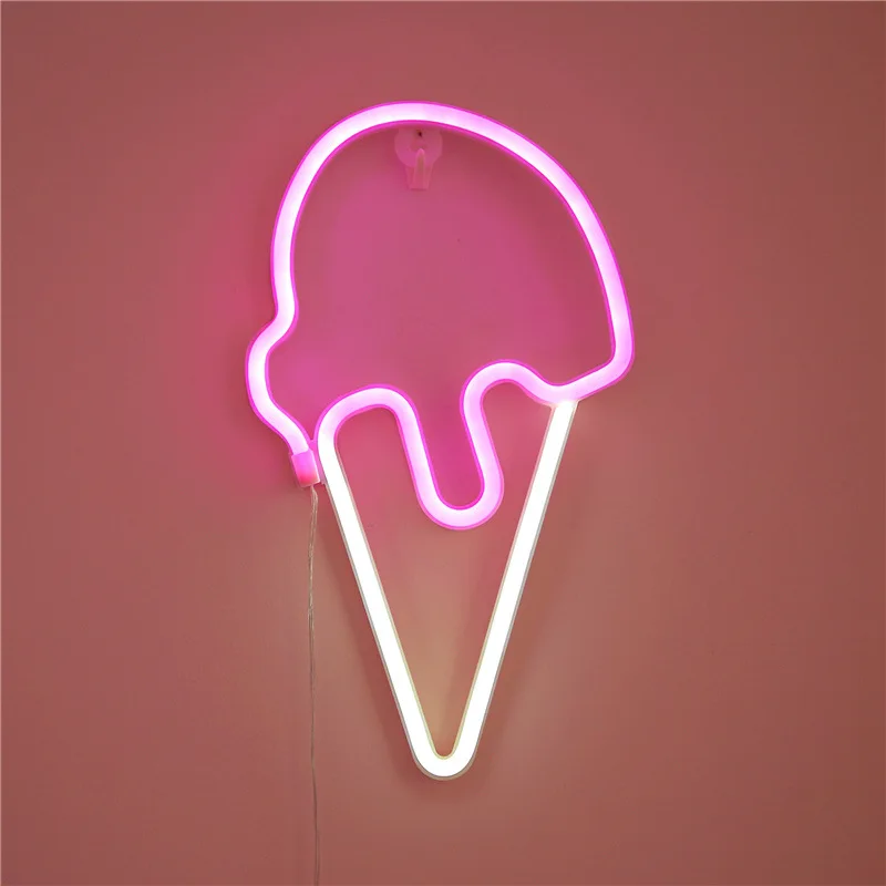 led ice cream neon light room decoration light ice cream neon light