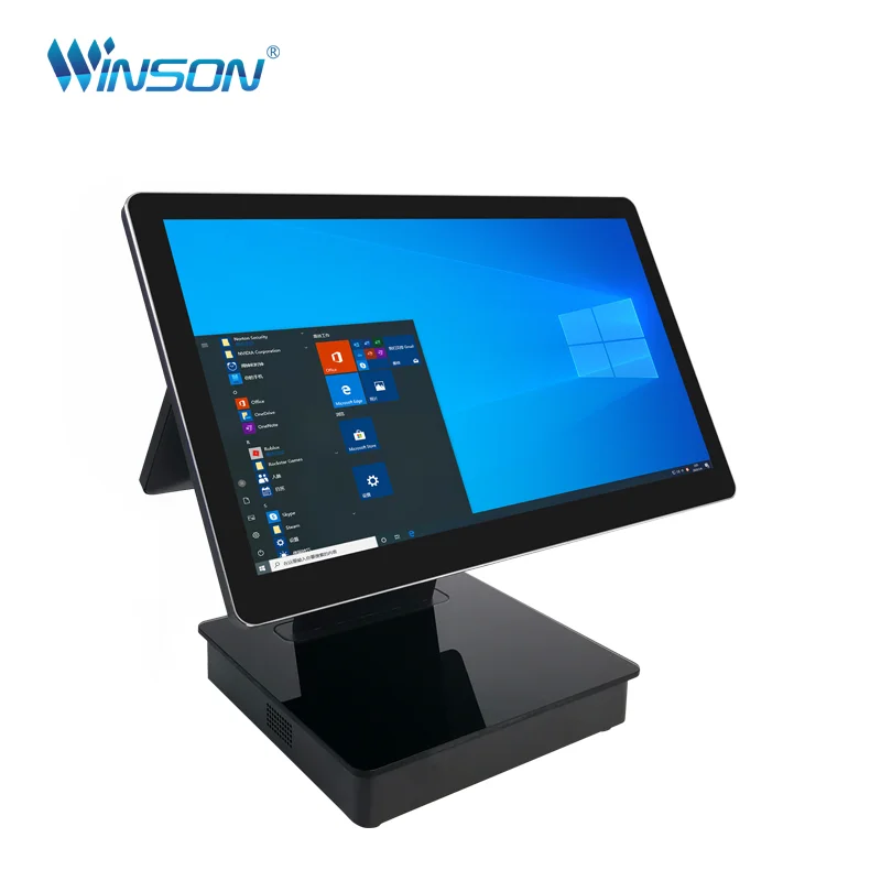 15.6 Dual Screen POS System All in One Window/Android POS Cash Register with Capacitive Touch Screen