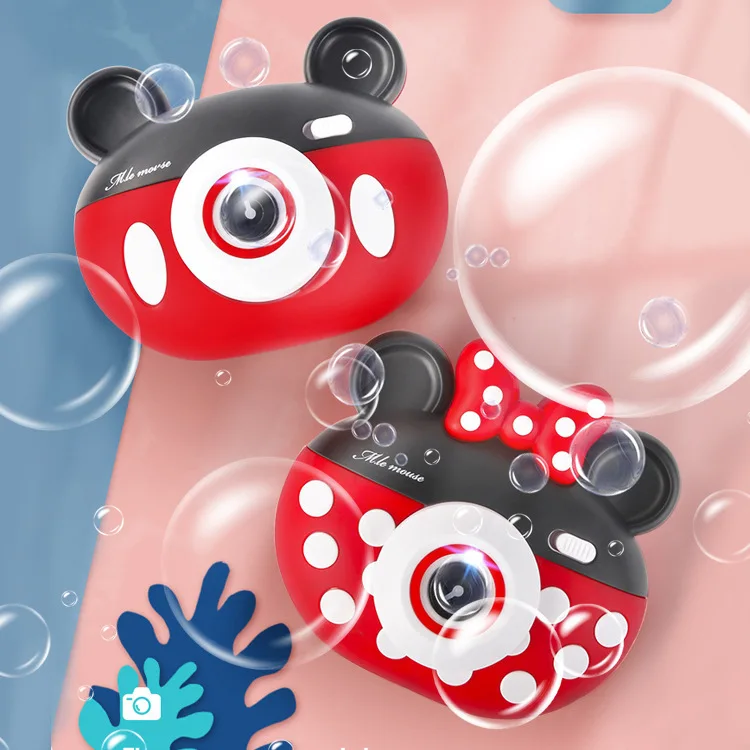 Light Up Toys LED Micky Bubble Machine Mini Mouse Camera Bubble Summer Outdoor Gift Toy