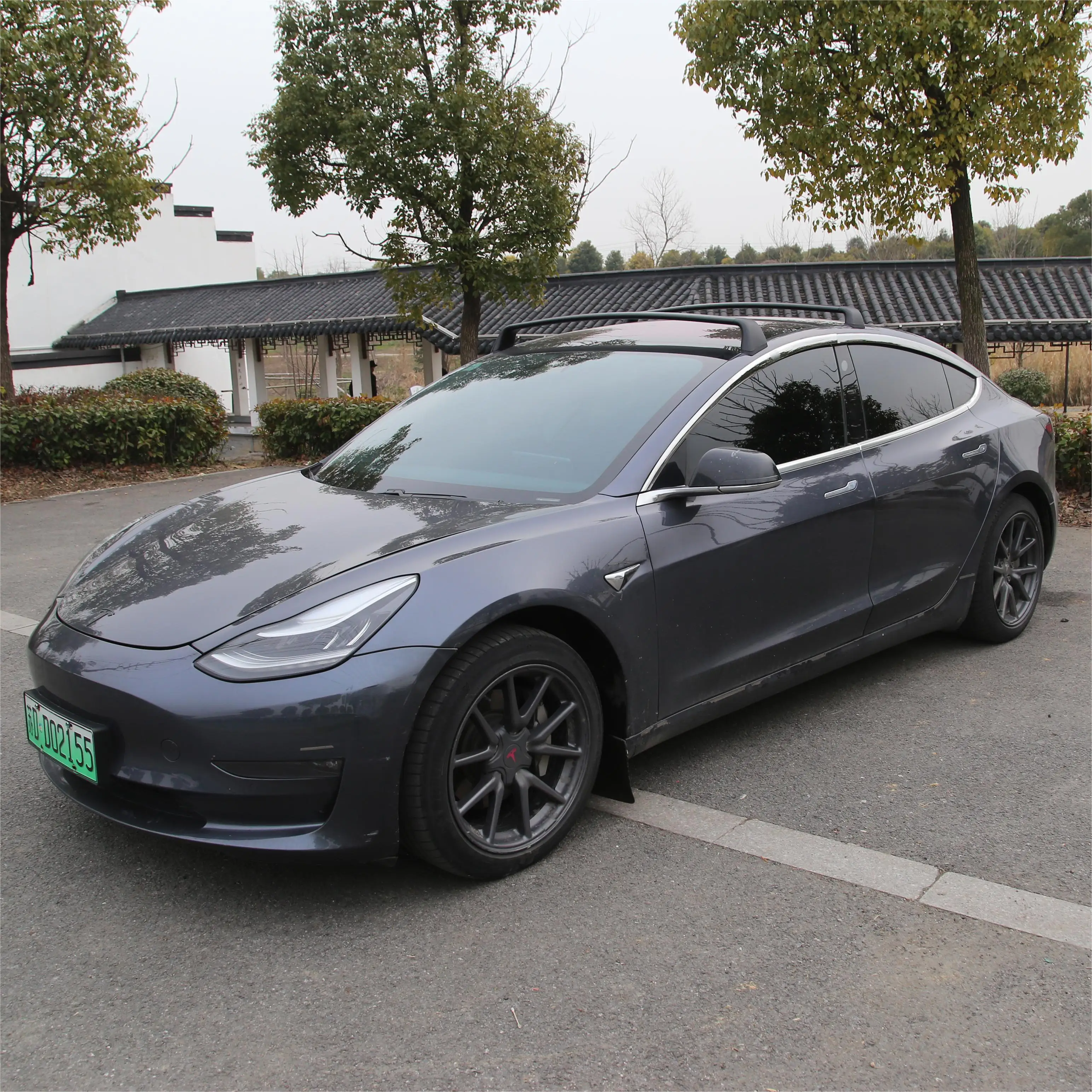 High Quality Roof Bars For Tesla Model 3  (with lock) Aluminum Alloy Material Car Luggage Roof  Rack