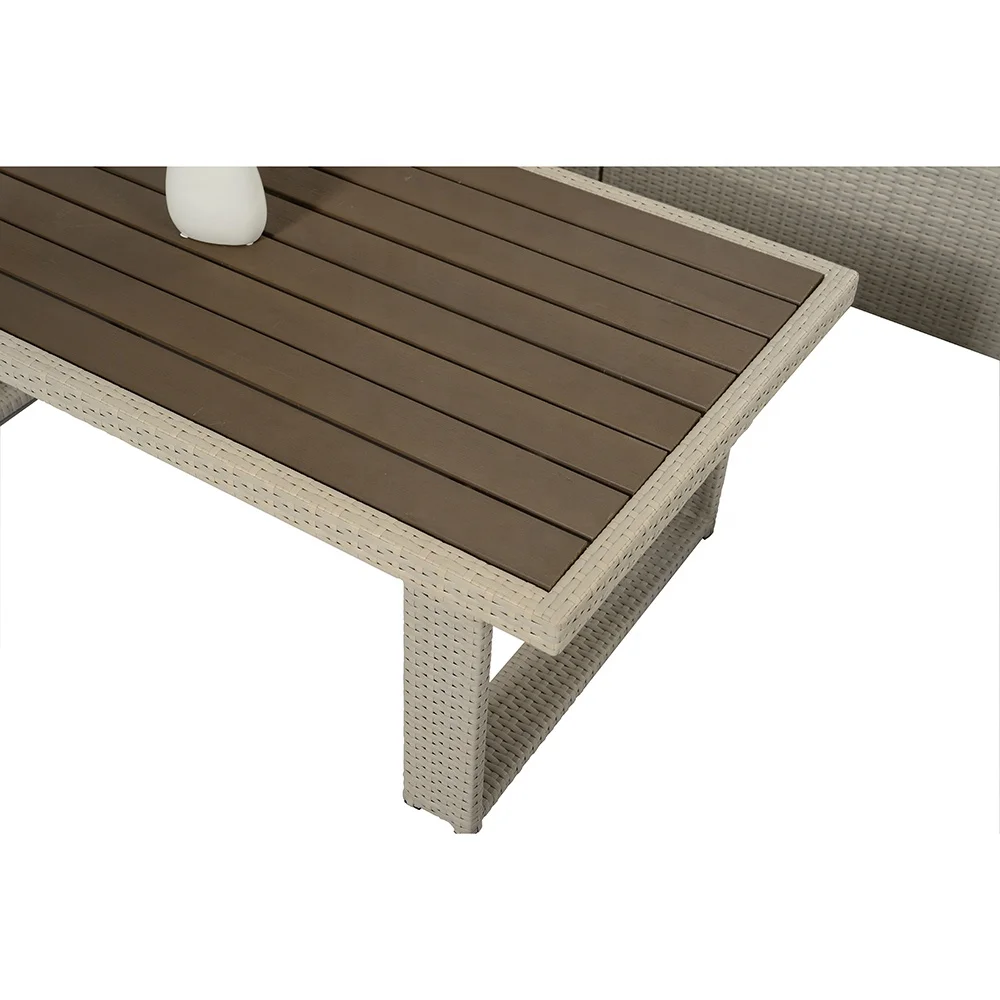 
Garden Furniture Rattan Outdoor l shaped weatherproof sectional combination Sofa Set 