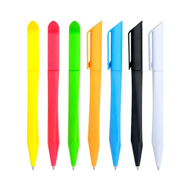 Pens With Custom logo Promotional Ball Pen Triangle Shape Metallic Print Pen