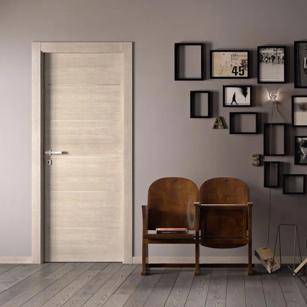 Hitech 8-ft-interior-door commercial interior MDF door flush series wood veneer wooden door for building apartment house room