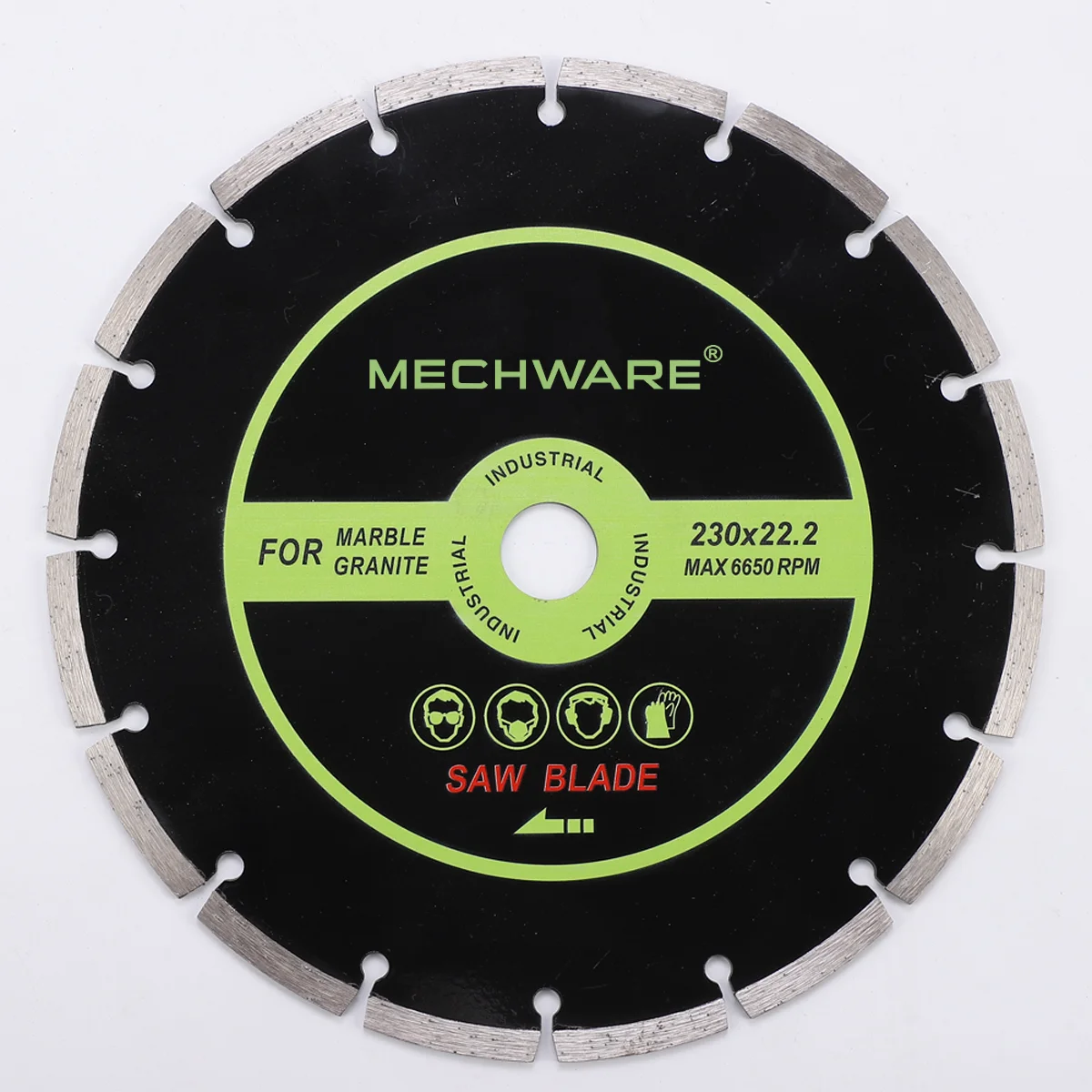 MECHWARE Flat Segment Diamond Cutting Wheel 4inch Wet Saw Tile Cutter
