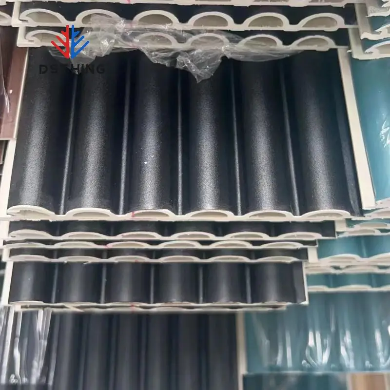 AISEN DECOR Crack Resistance Grille Home Decor Bamboo Fluted Panel Wall Cladding Wood Fiber Pvc Wpc Interior Wall Panel