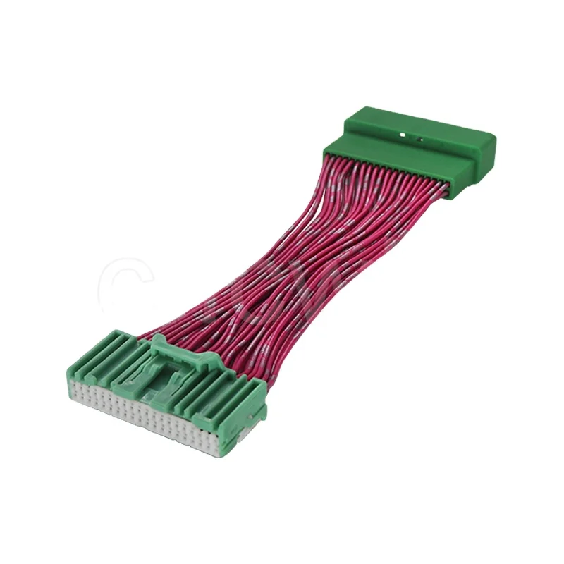 Factory customized 40 way auto female male green connector wire to wire wiring harness 6098-5297