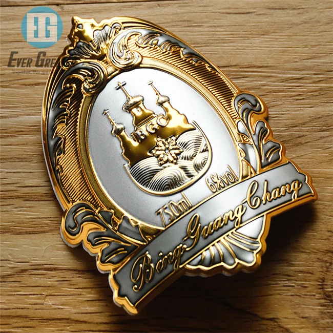 Custom waterproof labels for perfume bottles stamping and embossing design wine bottle stickers