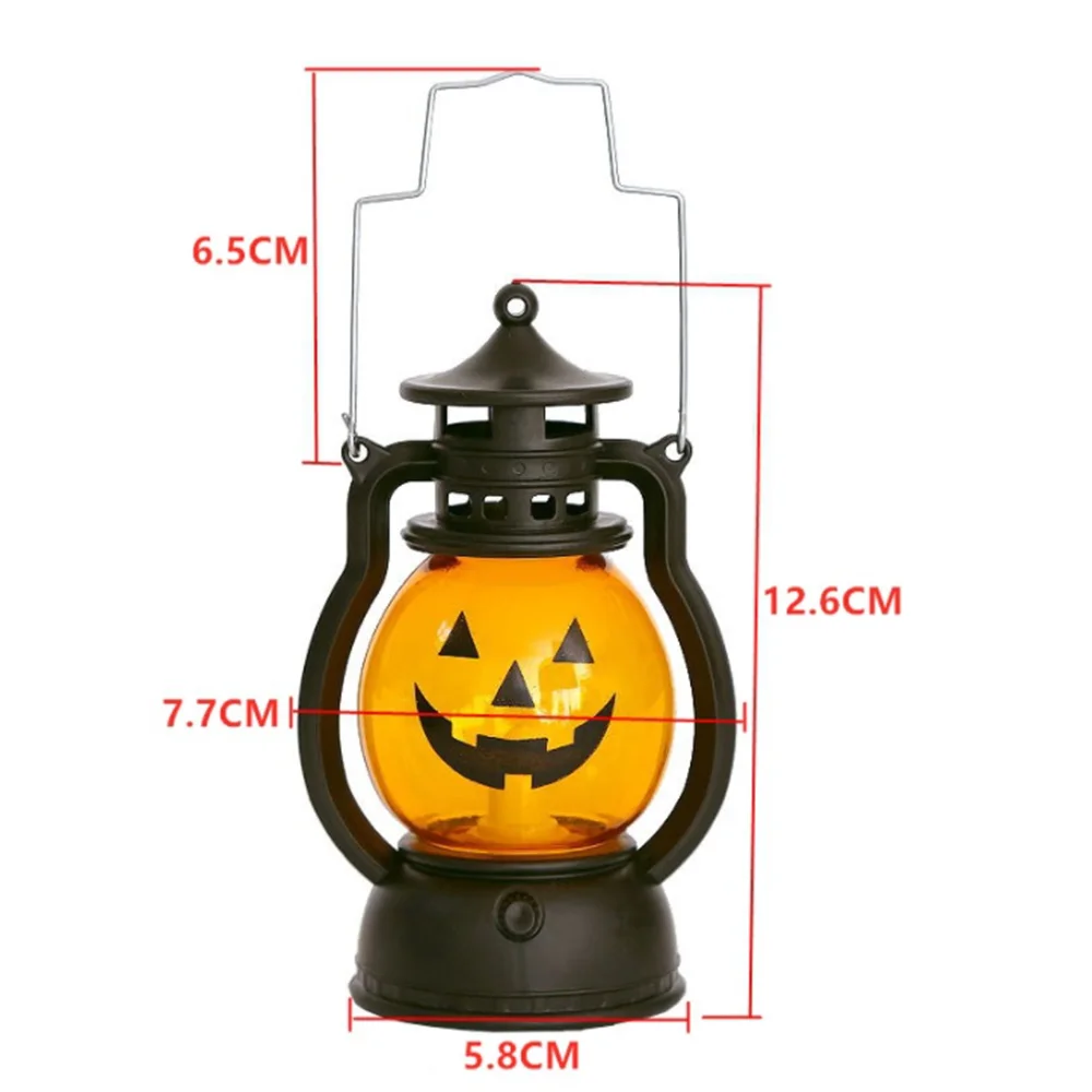 Halloween Lampshade Camping Barn Lamp Home Party Bar Led Light Pumpkin Plastic Lantern