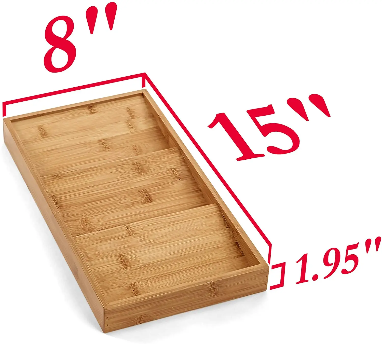 3-Tier Bamboo Kitchen Spice Organizer For Drawer Spice Storage Shelf Drawer Tray Organizer