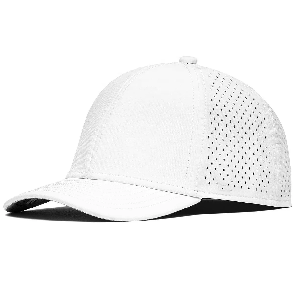 custom logo navy Blue breathable quick dry nylon polyester Laser Holes sports golf perforated Hats Cap for men women