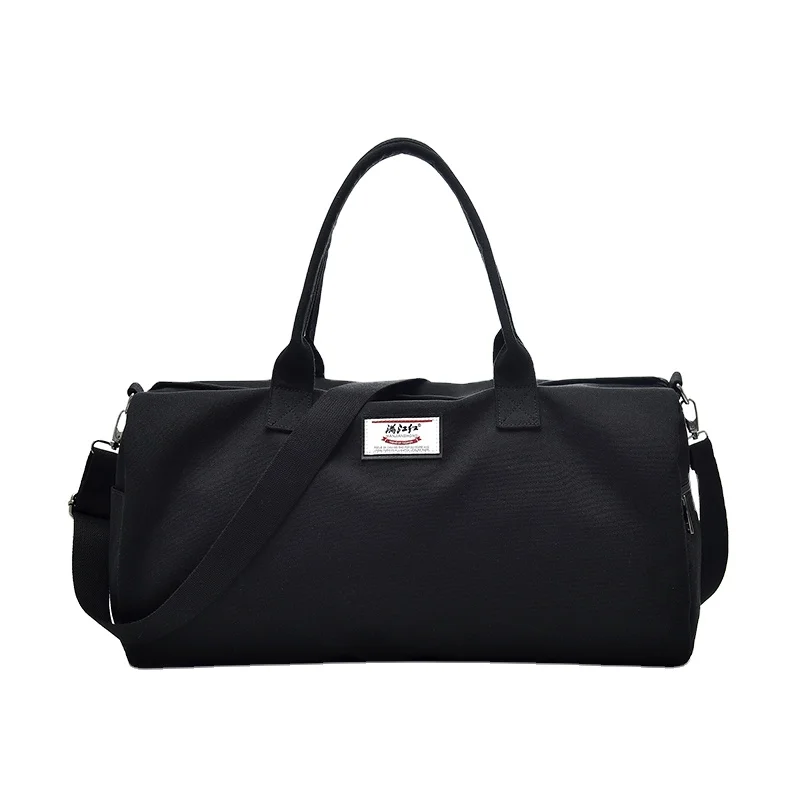 Wholesale White Duffle Weekend Canvas Women Gym Bag With Shoes Travel Duffel Bag