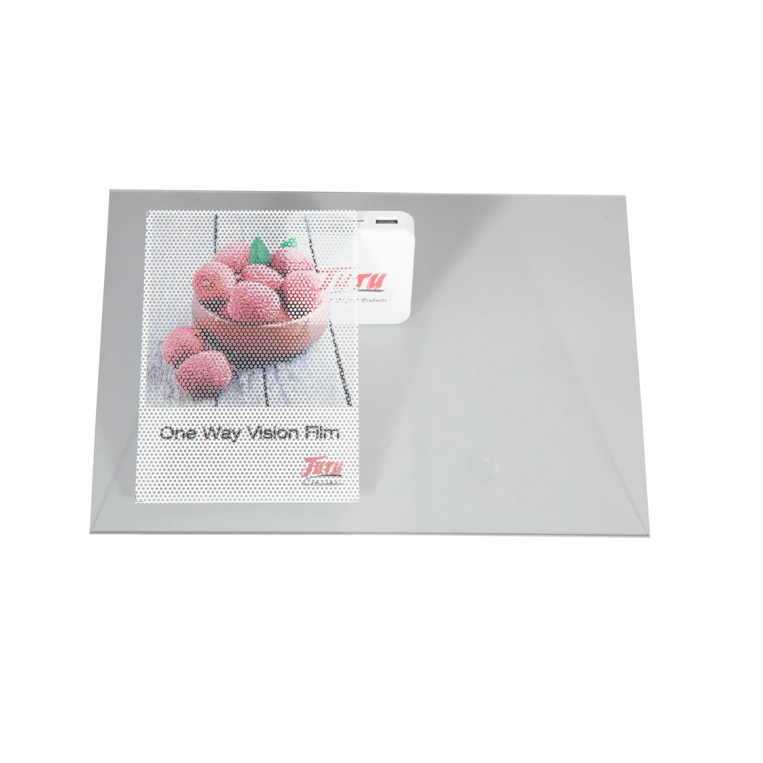 Printable Self Adhesive Glass Sticker in Roll Perforated UV One Way Vision Window Vinyl Film