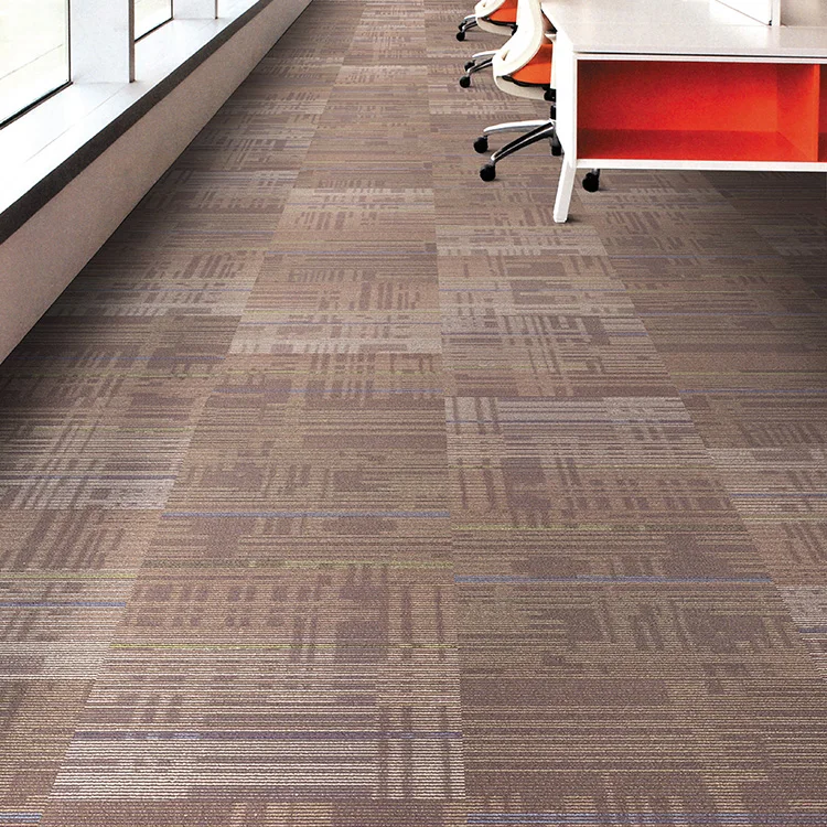 100x25cm floor covering office portable rubber backing polypropylene commercial carpet tile