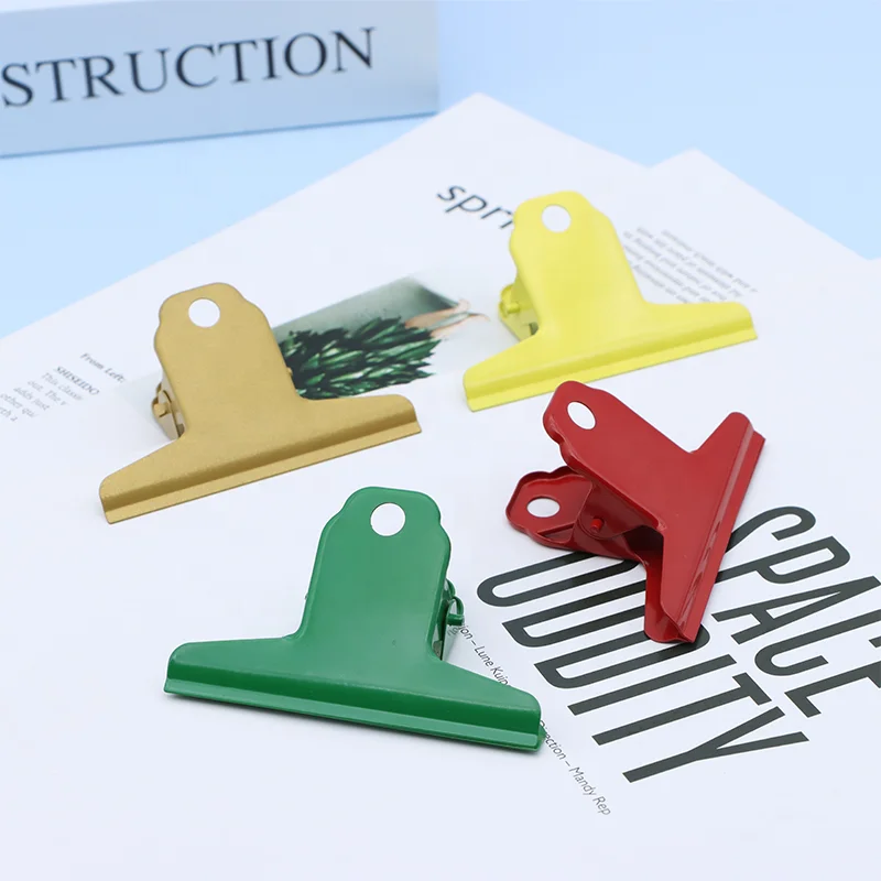 Custom different colors 75mm metal jumbo giant bulldog clip