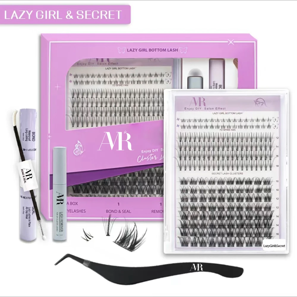 C D Curl Lash Clusters Custom Logo Hand Made Silk Natural Faux Mink Mix Curl Individual 18mm Pre Mapped Cluster Lashes