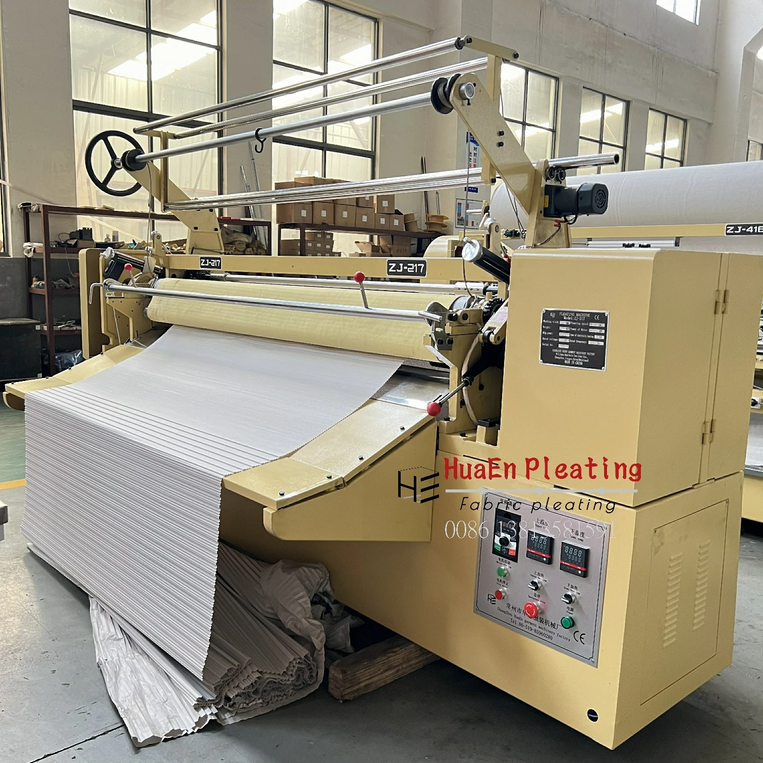 HuaEn Pleating plise plisket Plissage plisowanie Nida shawl pleating machine