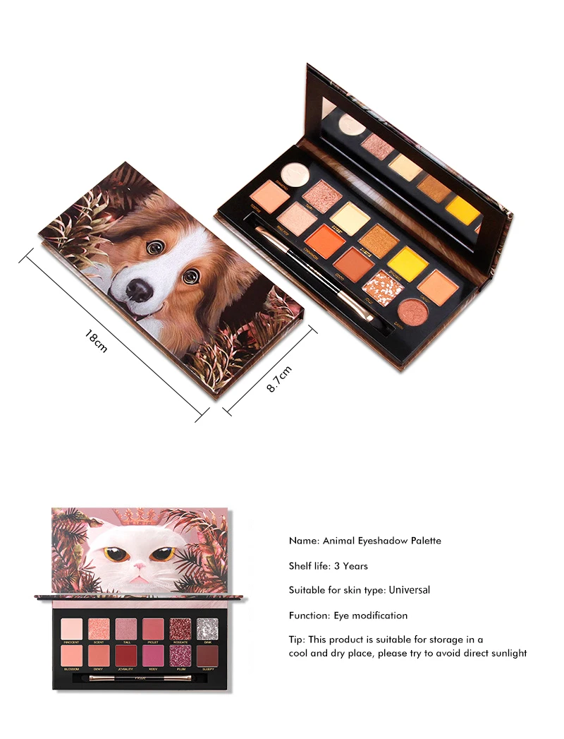 New Private Label 12 Colors Eye Shadow Professional Cardboard Makeup  Custom Color Shimmer Matte Pearl Palette Eyeshadow
