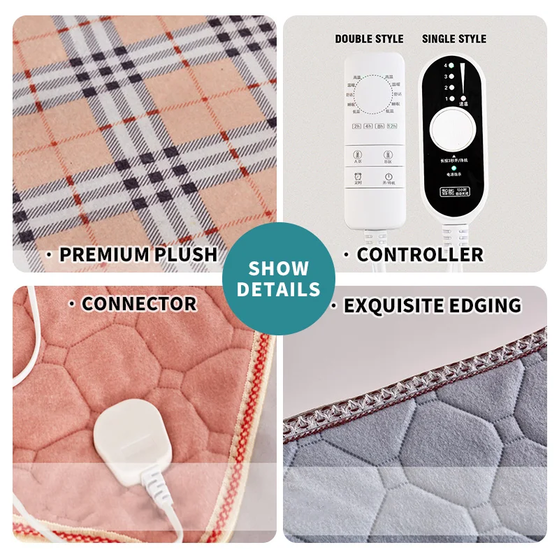 220/110V Electric Mattress Pad  Winter Thicker Heater Heated Body Warmer Thermostat Electric Heating Blanket