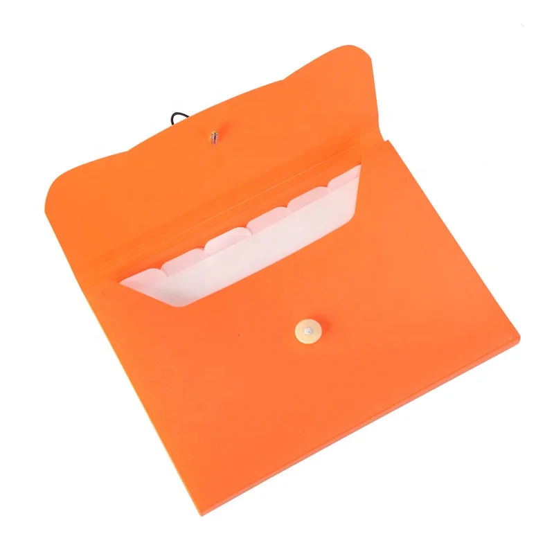 
A4 Size File Document Folders with Label Plastic Pockets Expanding Folder Pocket 