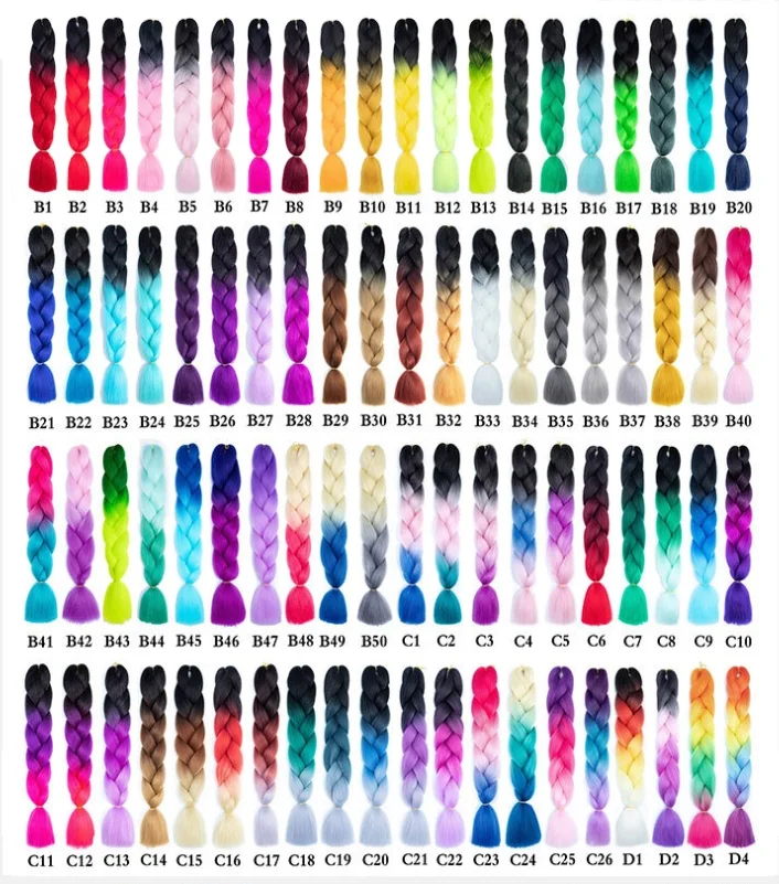 41 inch African chemical fiber wig big  braid high temperature Yak wire braid ombre HAIR