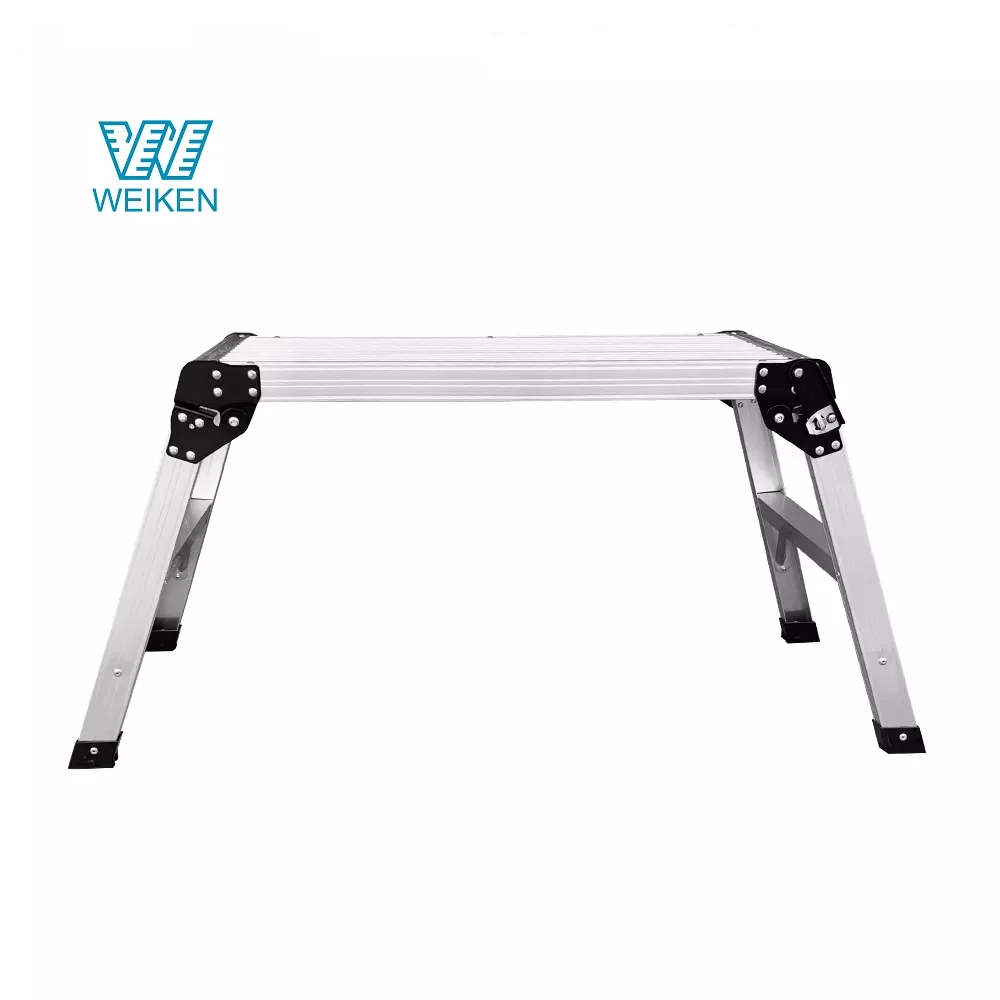 WEIKEN Car Wash Work Platform Folding Dual-Use Household Mobile Ladder Aluminum Ladder Domestic Foldable Ladder Platform