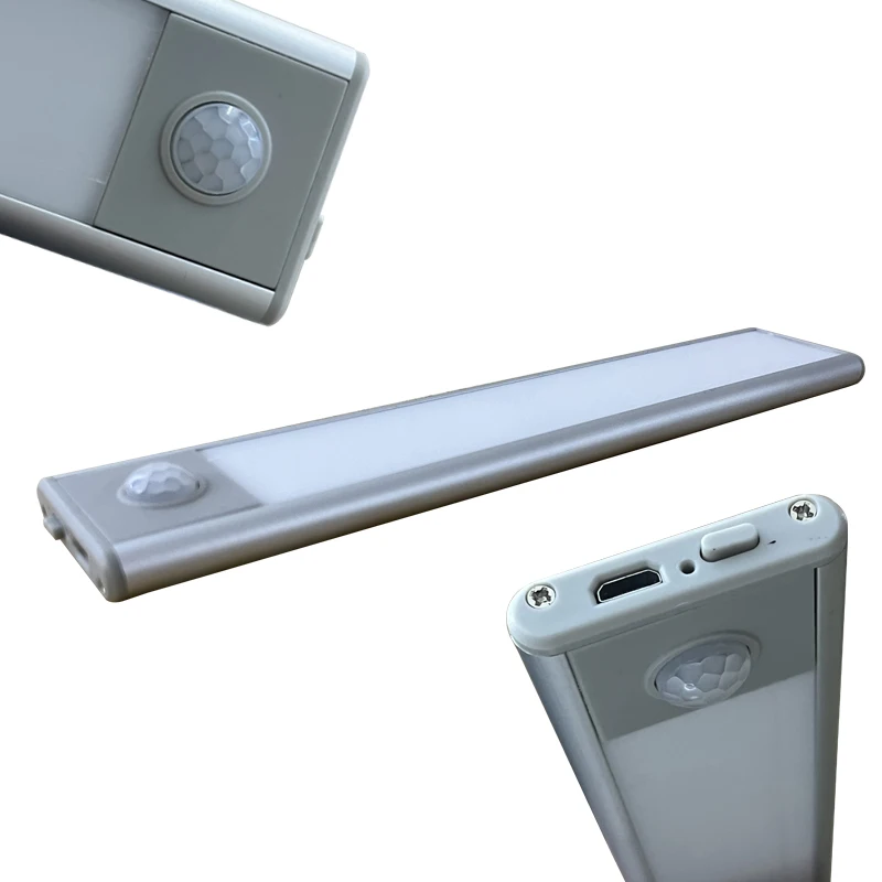 Customized Size White Black LED Charging Cabinet Human Body Induction Sensor Lamp