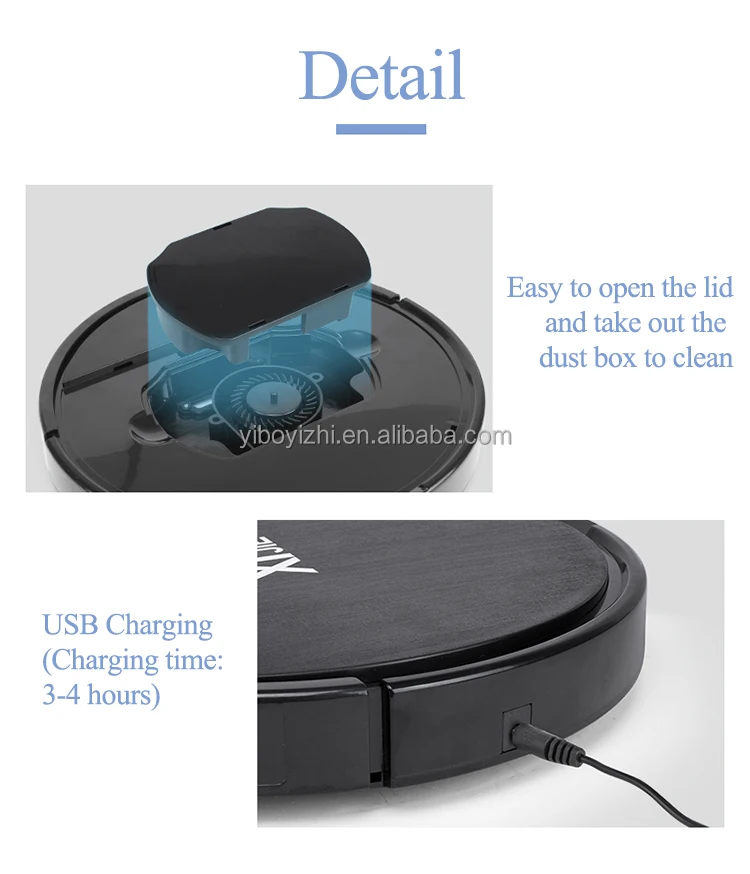 EBEZ Amazon Hot Smart Home Remote Control Robot Cleaning Floor Mopping Robot Vacuums with Water Tank