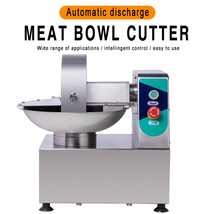 Stainless Steel Meat Processing Machine Food Chopper Cut Chicken Meat Bowl Cutter Grinder Mixer