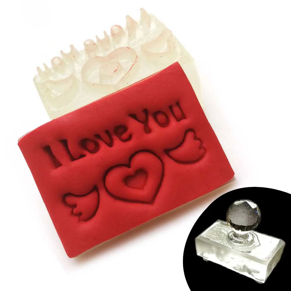 Personalized Logo Making Stamped Press Custom Acrylic Soap Stamps With Handle Cheap Manual Stamp For Soap
