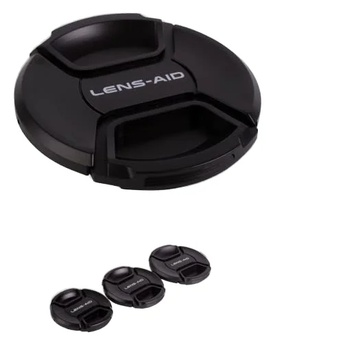 52mm Center Pinch Front Lens Cap Cover with Elastic Lens Cap Keeper for  Nikon Canon Sony Fujifilm