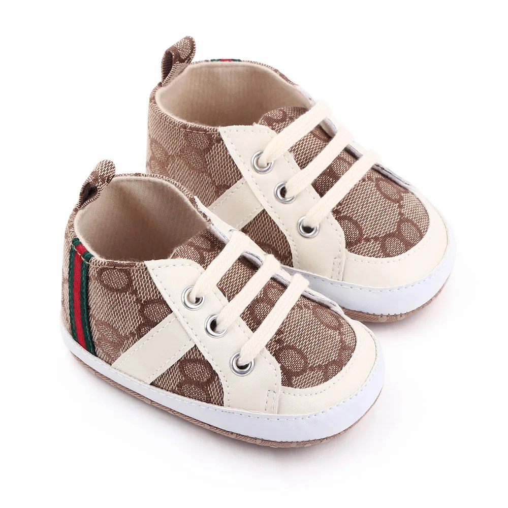 Wholesale Baby Non-Slip Color Block Lace Up Sneakers Cheap Kid Shoes