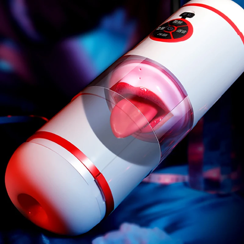 masturbators adult sex toy for man Automatic licking masturbator cup for male soft pussy sex toy vagina