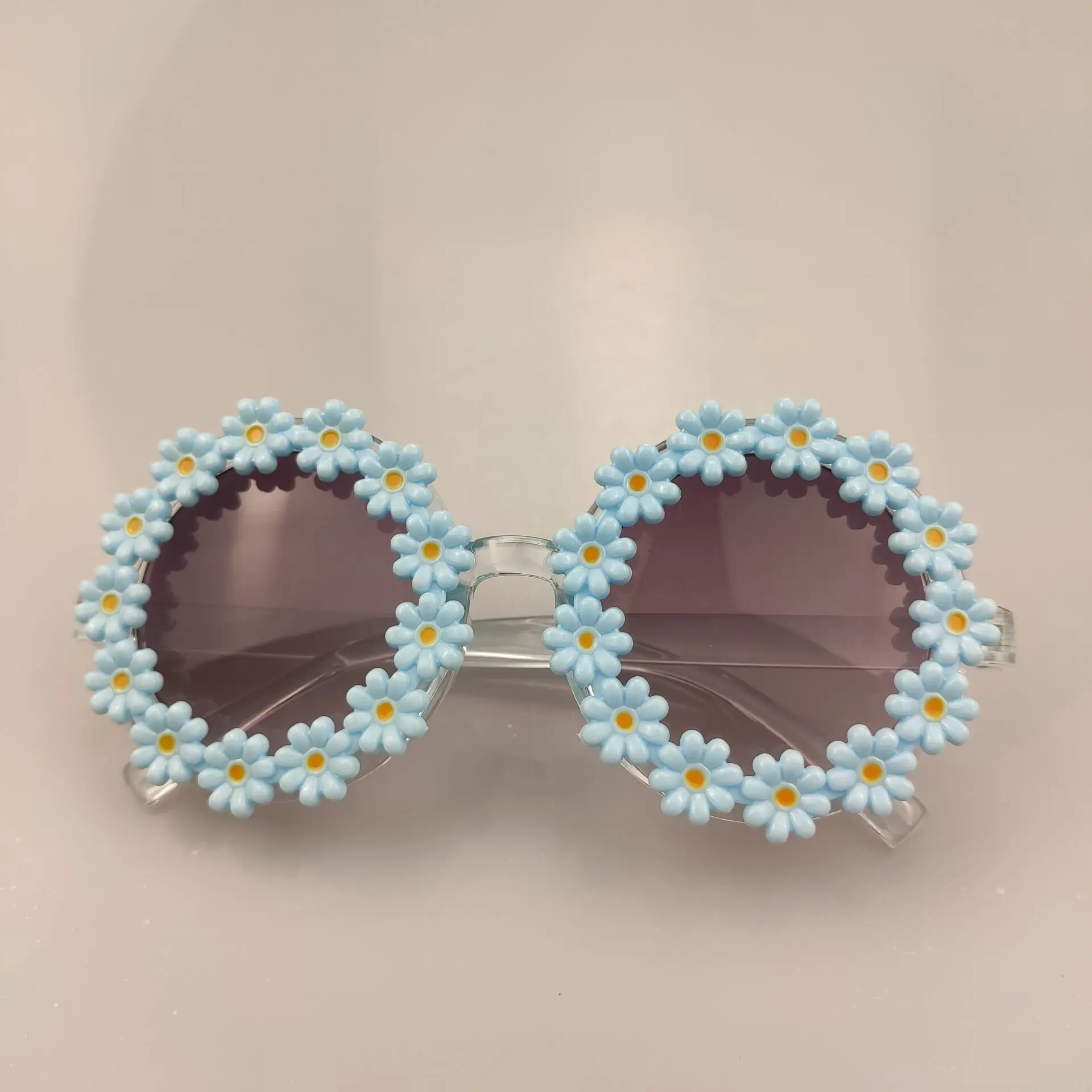 ZHIHENG 2024 new kids flower sunglasses girls boys plastic frame sunglasses colorful beautiful sunglasses