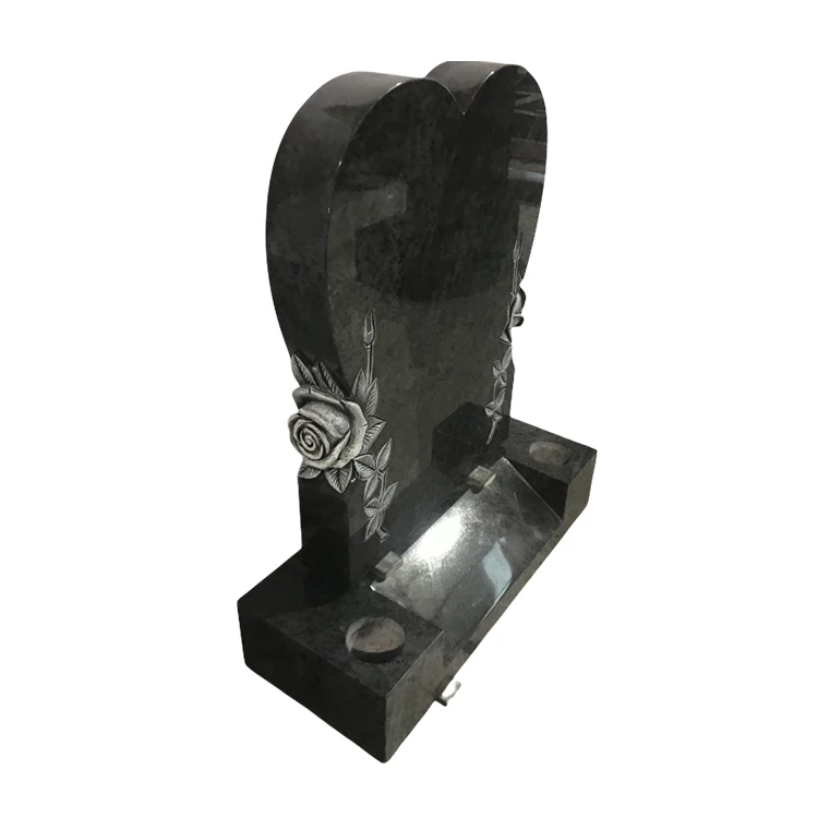 Custom Graveyard Memorial Granite Headstone Life Size Statues Natural Marble Headstone Prices