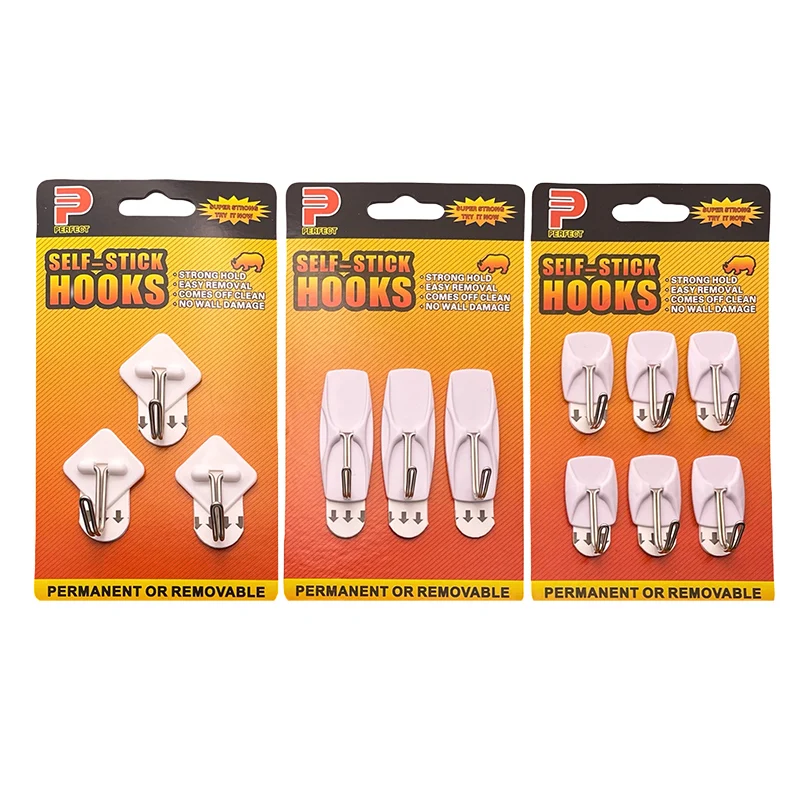 Chrome Adhesive Hooks Strong Self Adhesive Wall Hook for Painted Walls in Locker