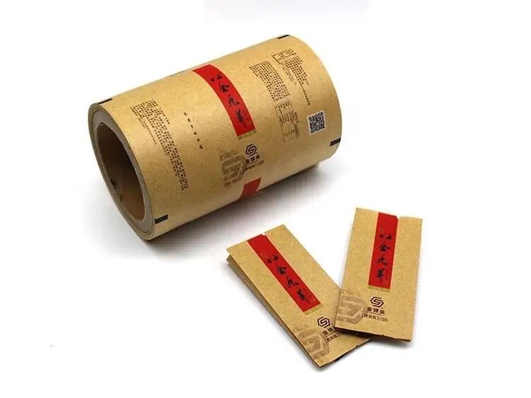 High Quality Automatic Kraft Paper Plastic Packaging Film Roll With Custom Logo Printed