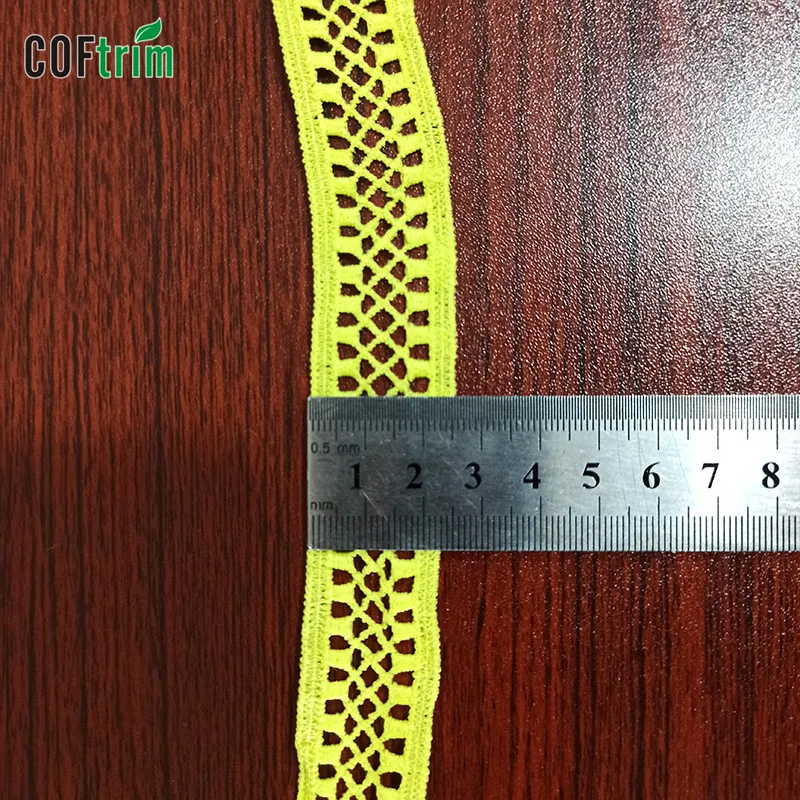 Ecofriendly design chemical line lace trim border lace trim wholesale