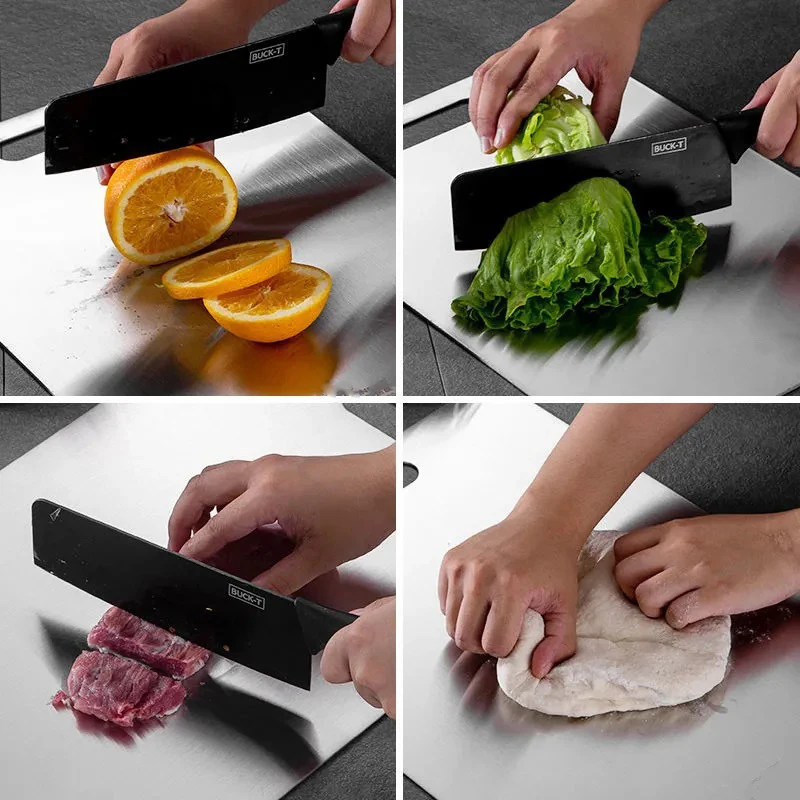 Customized pure titanium cutting board outdoor double-sided cutting board portable pure titanium cutting board