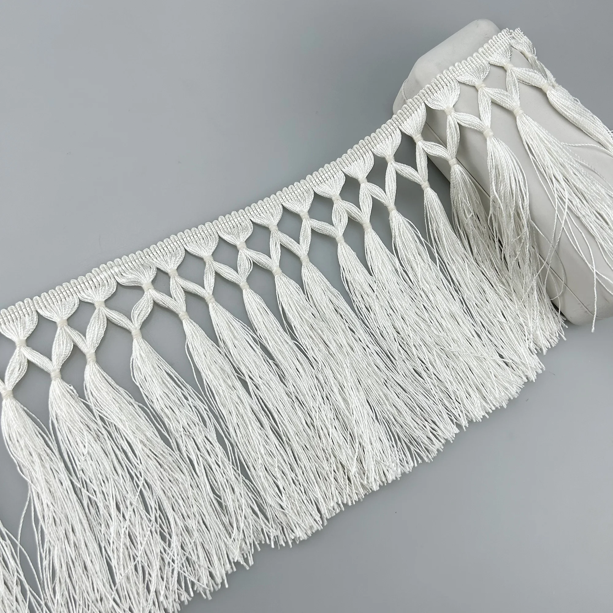 Knotted Black Supplier Fringe Lace Fabric Tassel Furnishings For Curtain Carpet Edge Webbing