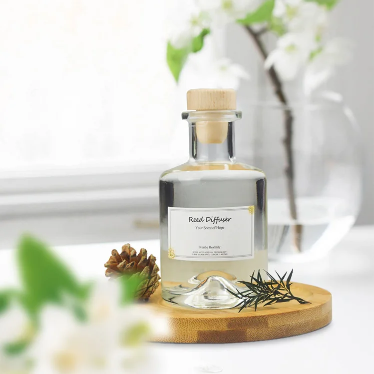 CNUS 180ml Scent Air Fresh Reed Diffuser Pure Wsterless Essential Oil Machine Flavors Reed Diffuser