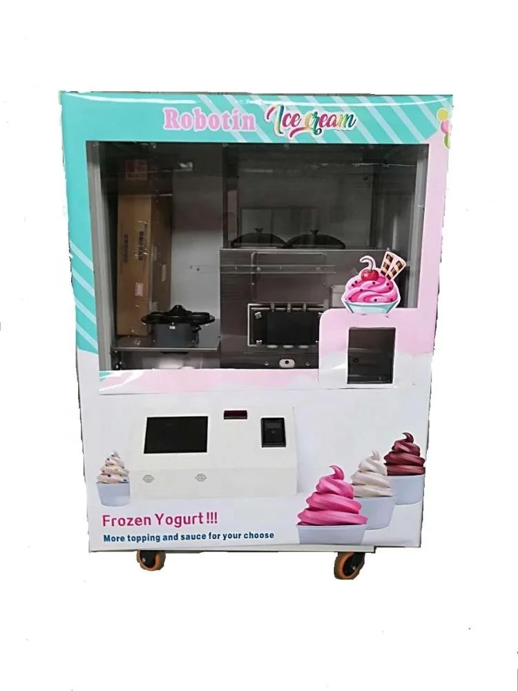 Chinese Factory Price Robot Making Frozen Yogurt Vending ice cream Machine HM766C